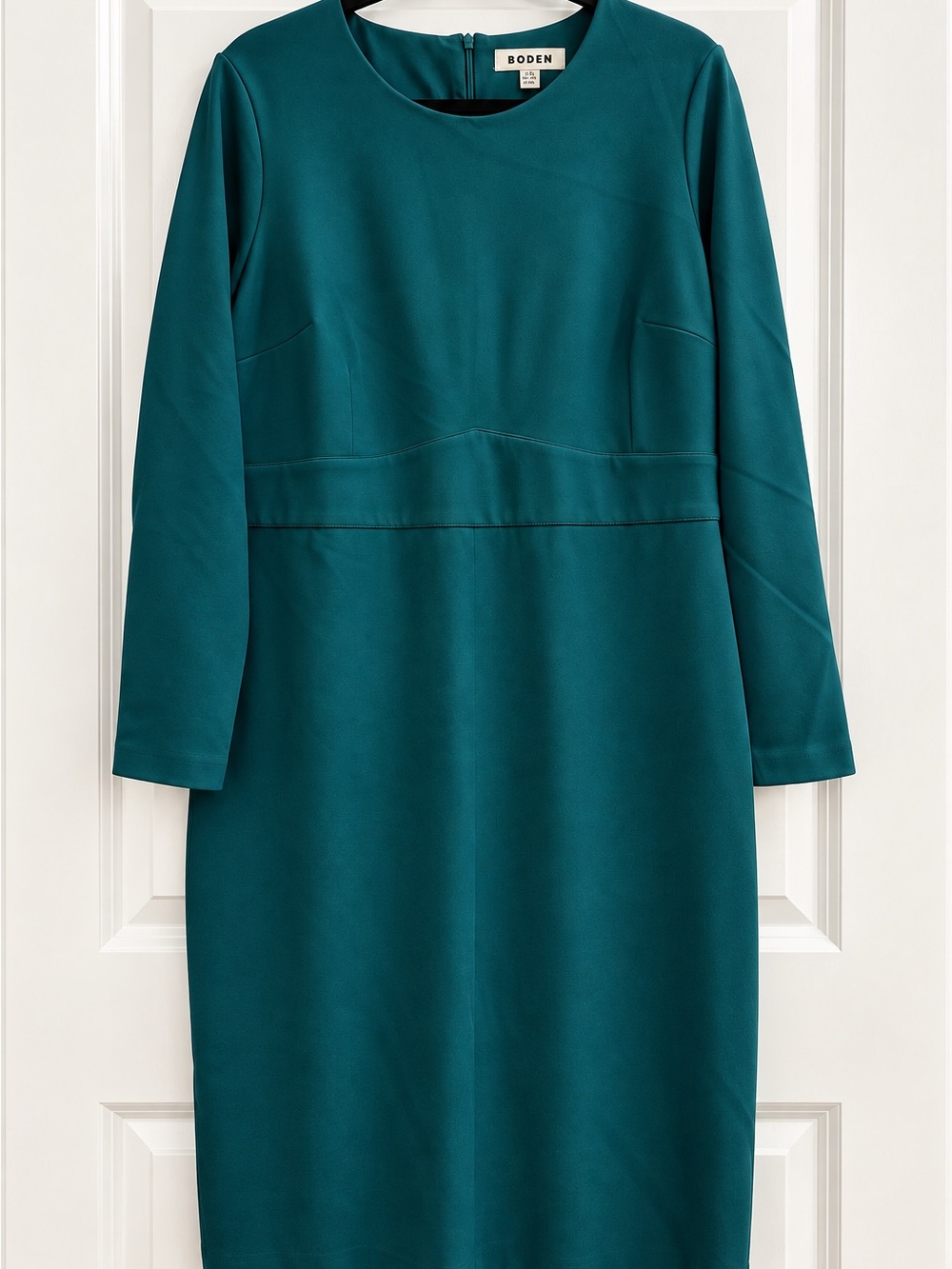 ❤️ Boden Teal Long-Sleeve Sheath Dress
